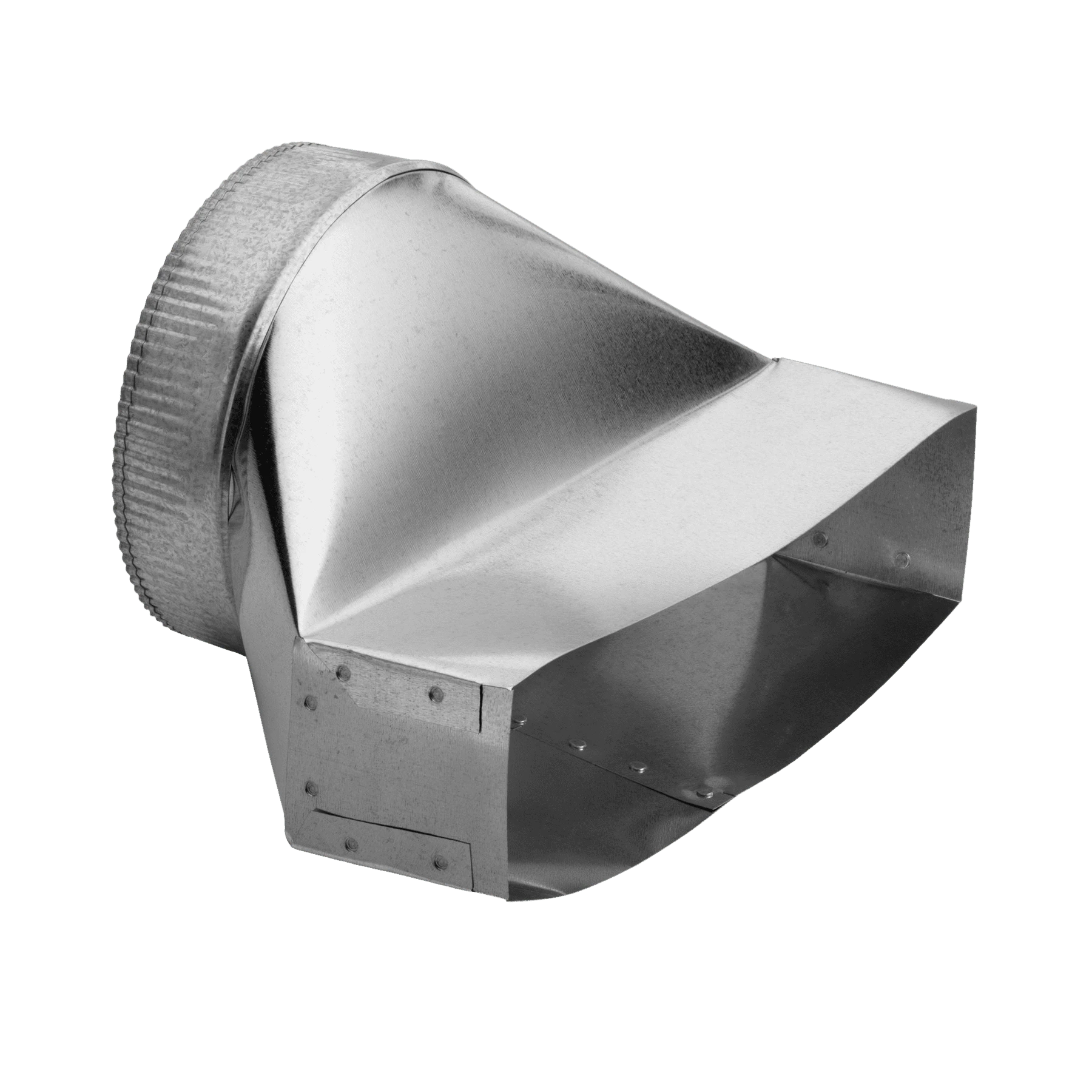 3-1/4-inch X 14-inch To 8-inch Round Vertical Discharge Transition For Range Hoods And Bath Ventilation Fans **limited Quantity Available** 459