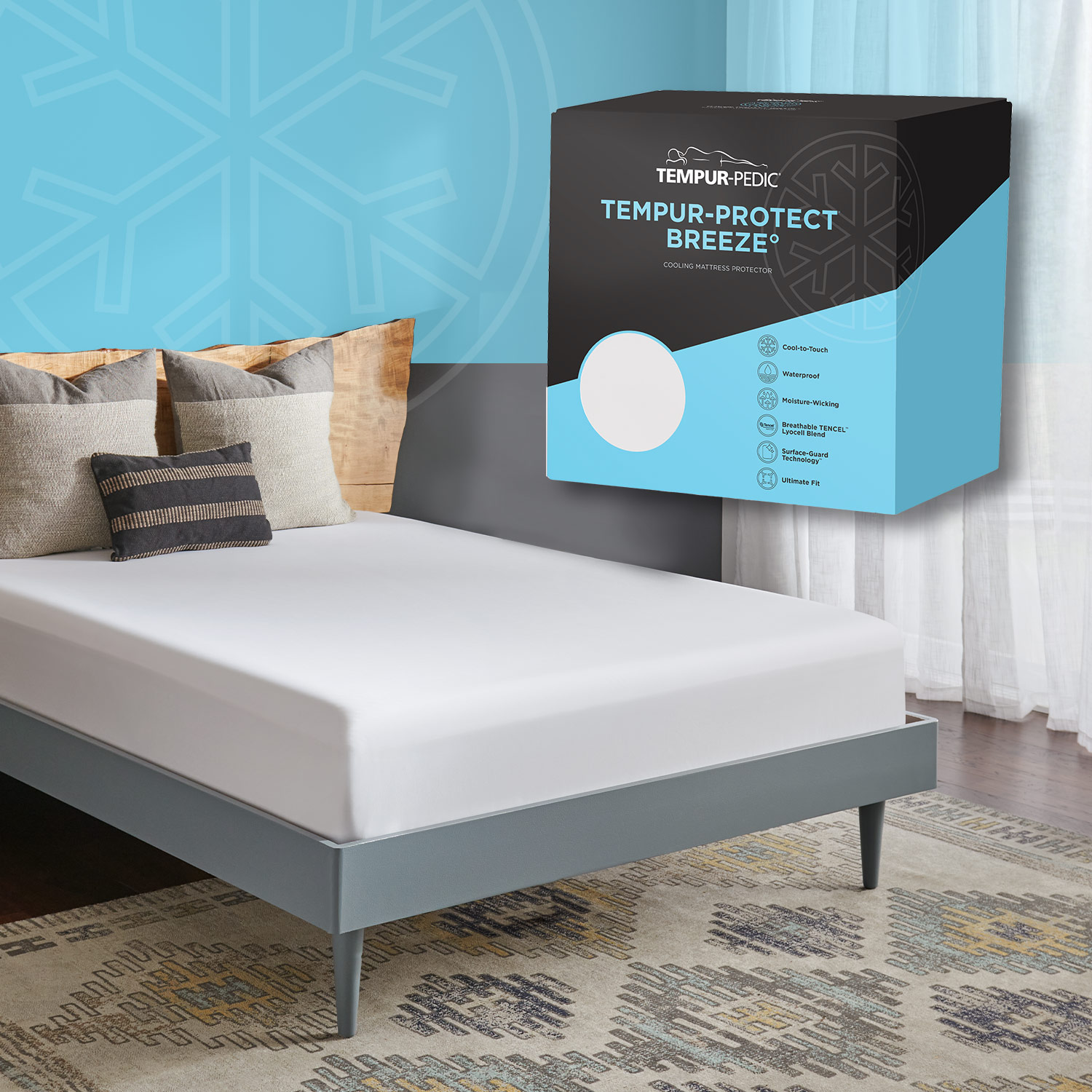 Tempur Breeze Mattress Protector - Queen 45918151