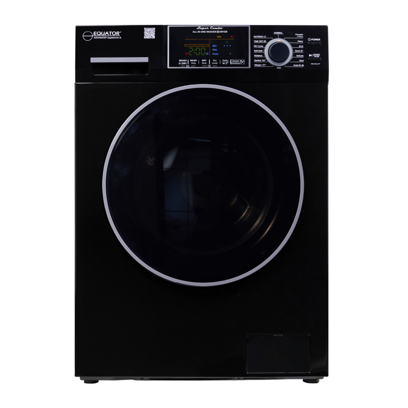 All-in-One 4600 Washer Dryer VENTLESS/VENTED PET Cycle 1.62cf/15lbs 110V 4600BLACK