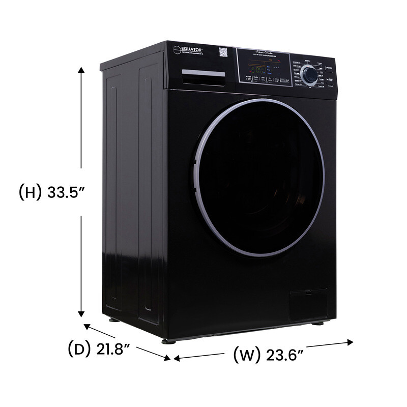 All-in-One 4600 Washer Dryer VENTLESS/VENTED PET Cycle 1.62cf/15lbs 110V 4600BLACK