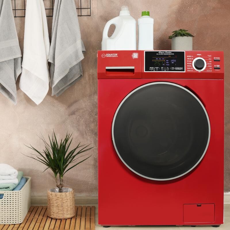 All-in-One 4600 Washer Dryer VENTLESS/VENTED PET Cycle 1.62cf/15lbs 110V 4600MERLOT