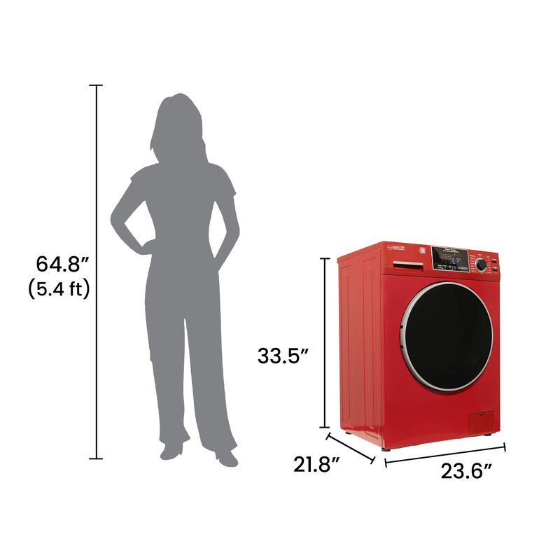 All-in-One 4600 Washer Dryer VENTLESS/VENTED PET Cycle 1.62cf/15lbs 110V 4600MERLOT