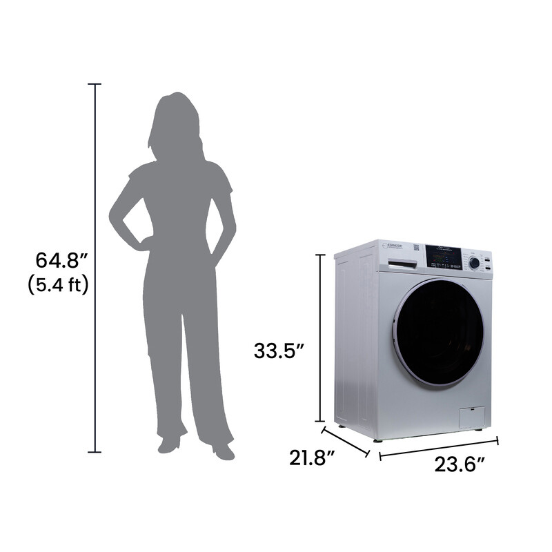 All-in-One 4600 Washer Dryer VENTLESS/VENTED PET Cycle 1.62cf/15lbs 110V 4600SILVER