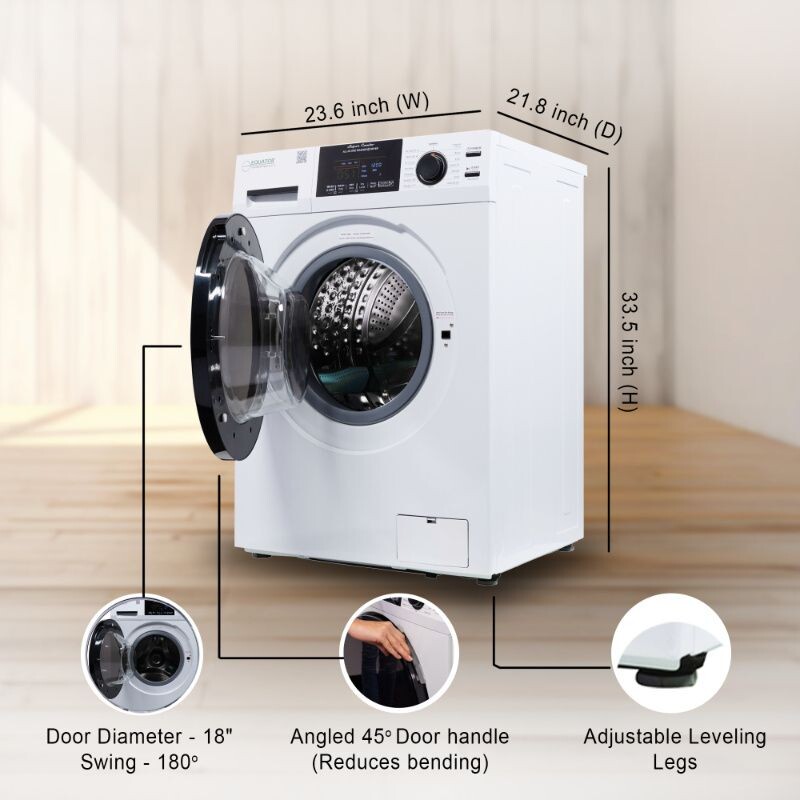 All-in-One 4600 Washer Dryer VENTLESS/VENTED PET Cycle 1.62cf/15lbs 110V 4600WHITE
