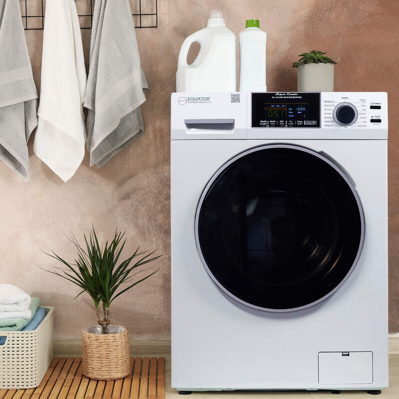 All-in-One 4600 Washer Dryer VENTLESS/VENTED PET Cycle 1.62cf/15lbs 110V 4600WHITE