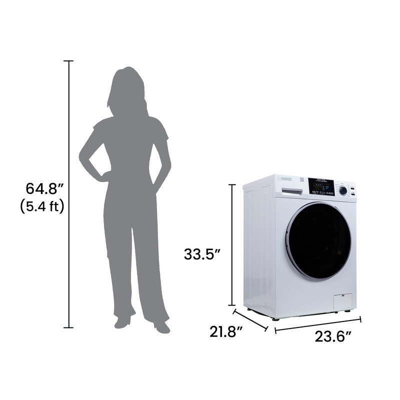 All-in-One 4600 Washer Dryer VENTLESS/VENTED PET Cycle 1.62cf/15lbs 110V 4600WHITE