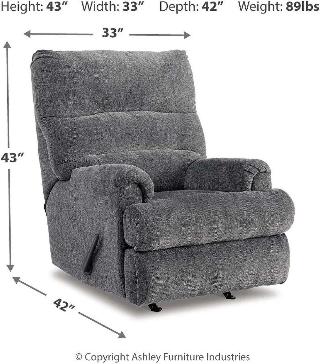 Man Fort Graphite Recliner 4660525