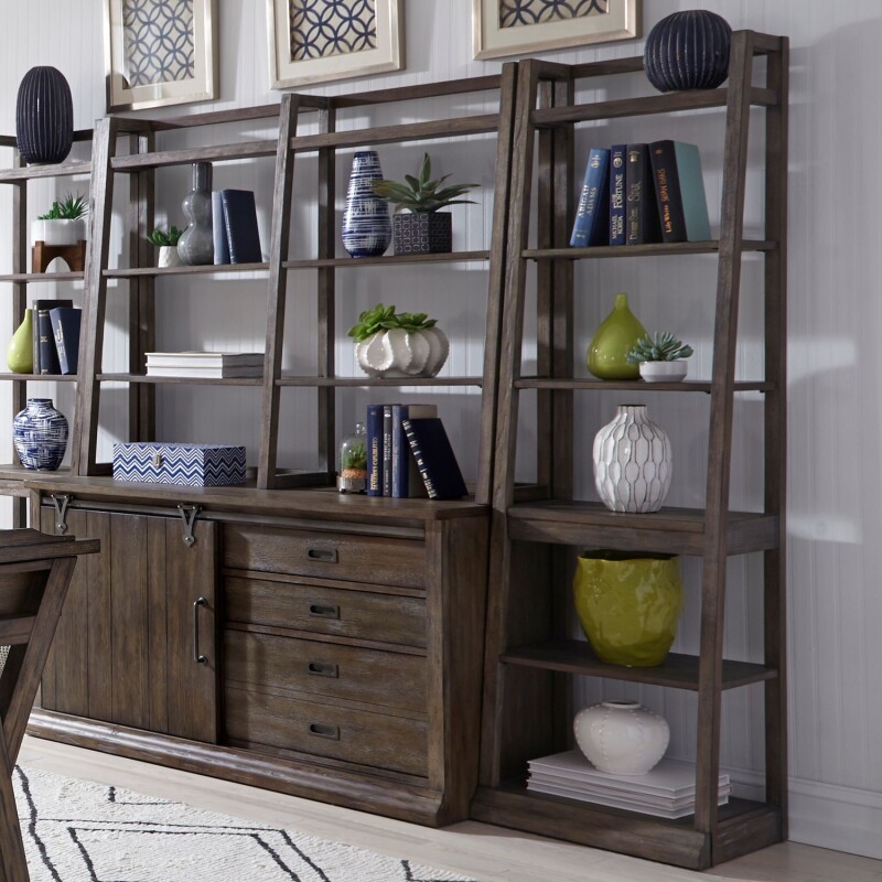 Stone Brook Leaning Bookcase 466HO201