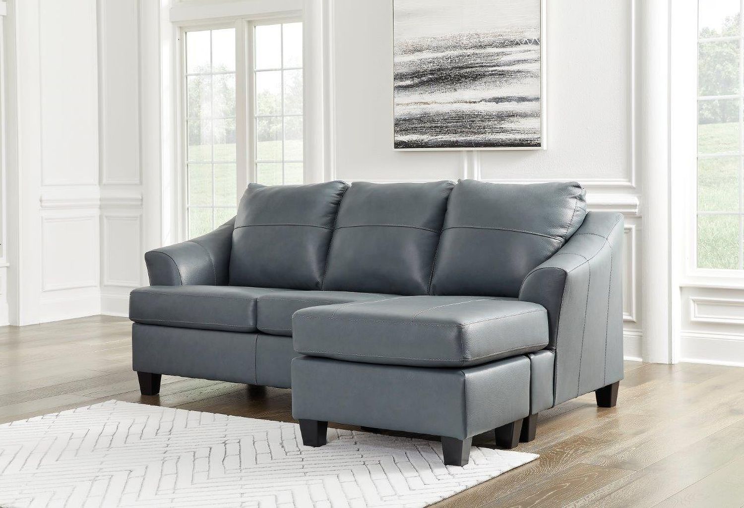 Genoa Sofa Chaise In Steel 4770518