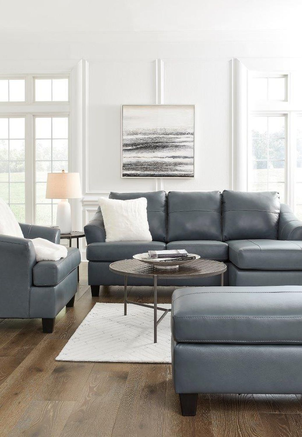 Genoa Sofa Chaise In Steel 4770518