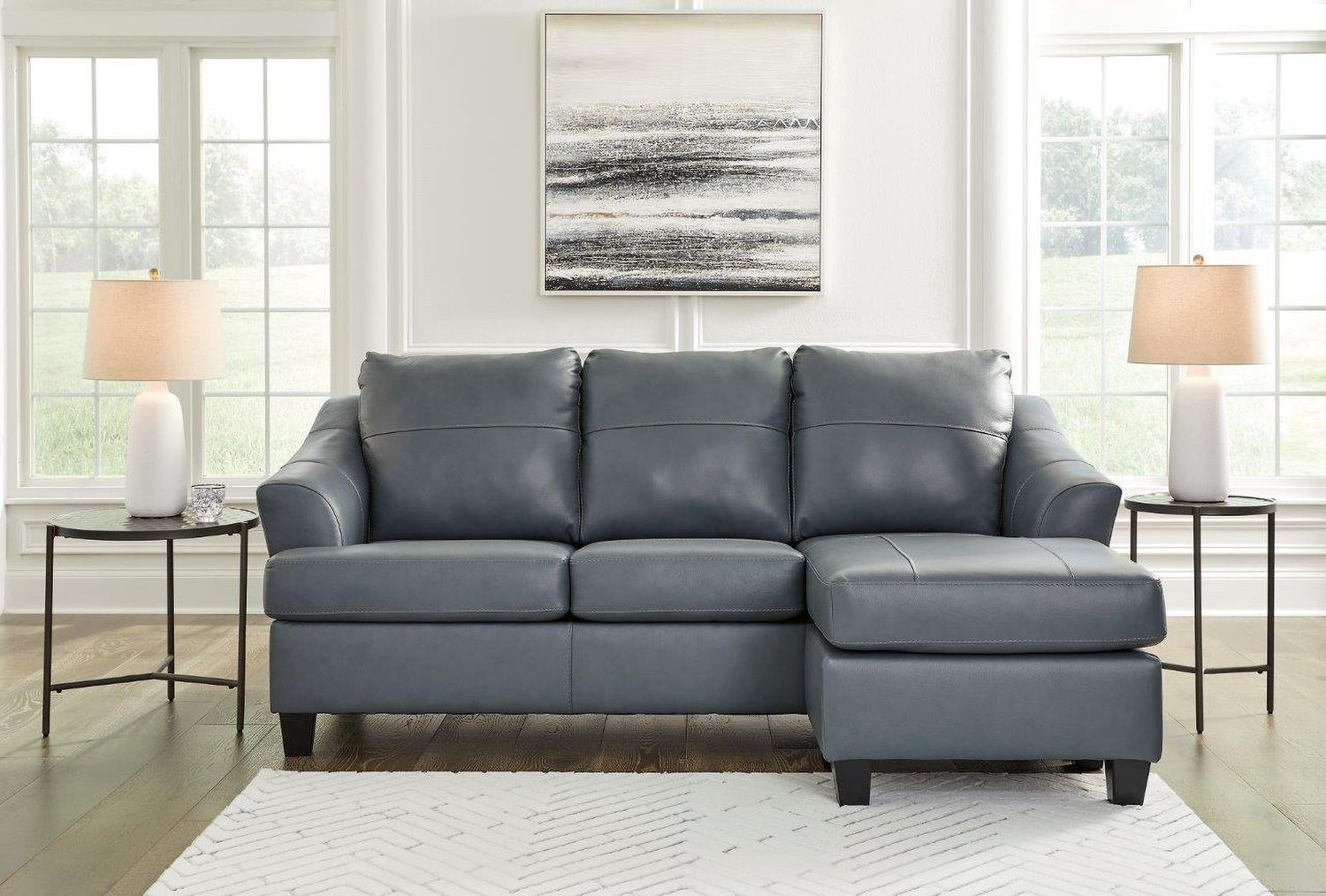 Genoa Sofa Chaise In Steel 4770518