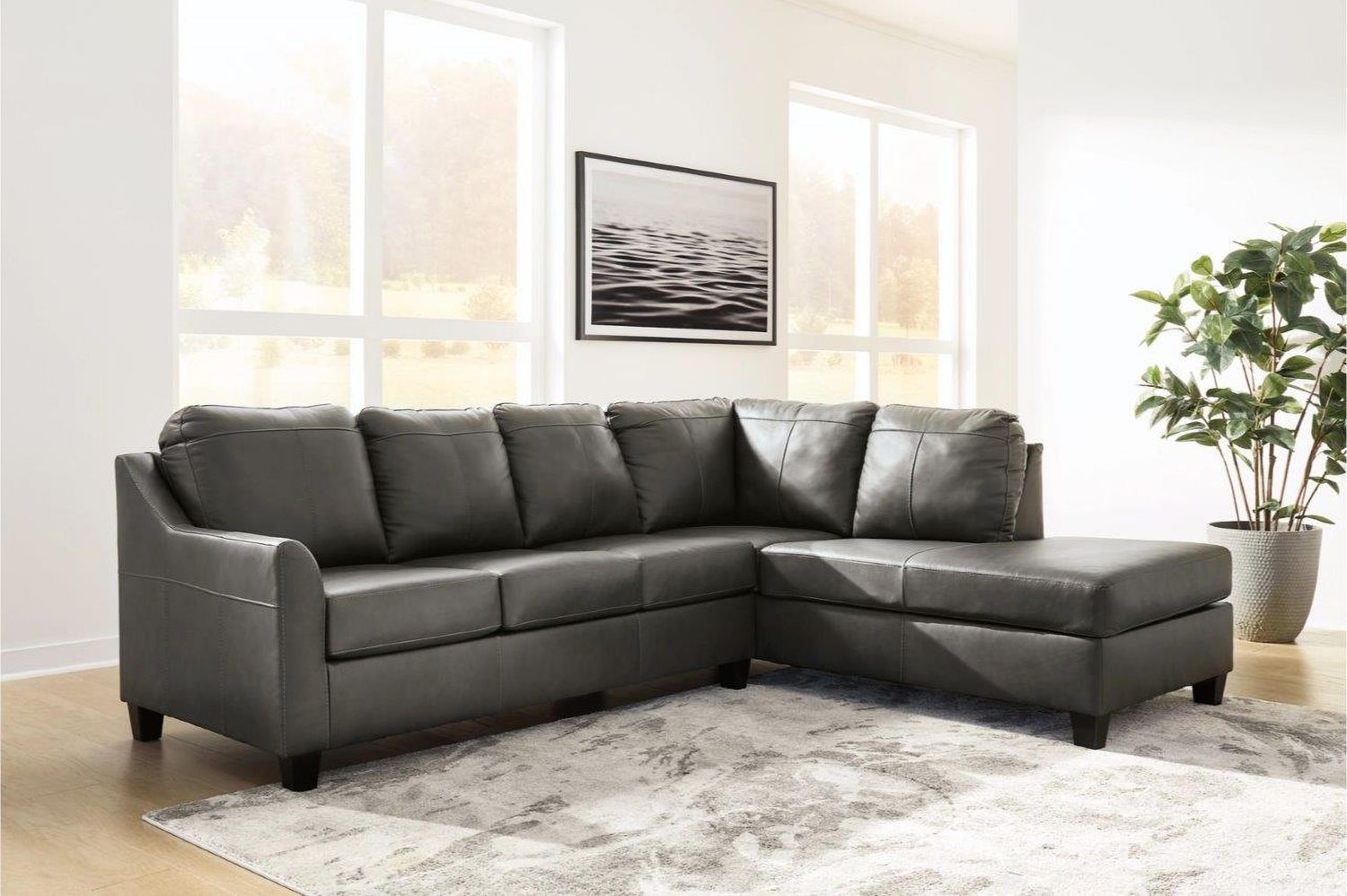 Valderno 2-Piece RAF Sectional With Chaise In Fog 47804S1