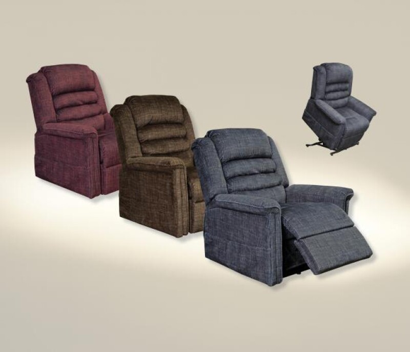 Soother 4825 Power Lift Full Lay-Out Recliner w/Heat & Massage 4825