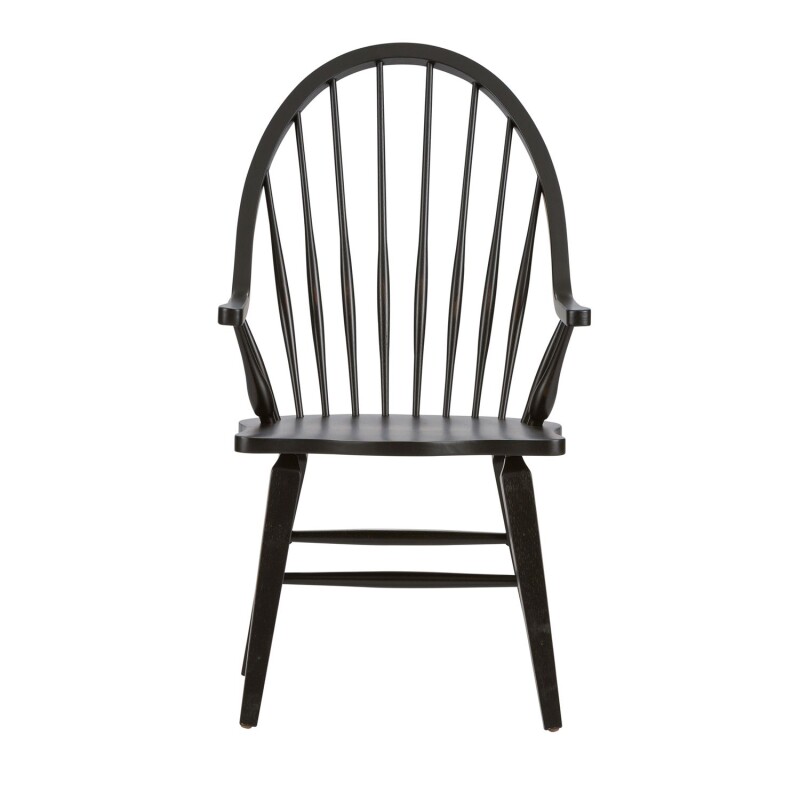 Hearthstone Ridge Windsor Back Arm Chair - Black 482C1000A