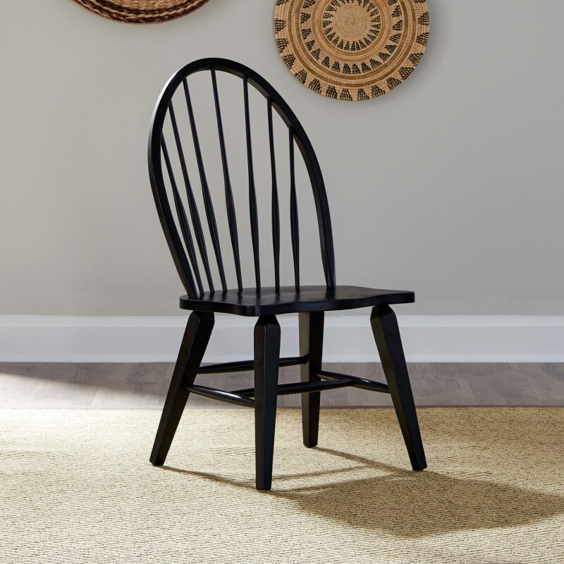 Hearthstone Ridge Windsor Back Side Chair - Black 482C1000S