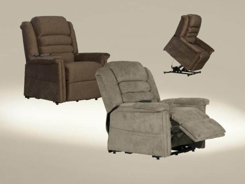 Invincible 4832 Pow'r Lift Full Lay-Out Chaise Recliner 4832