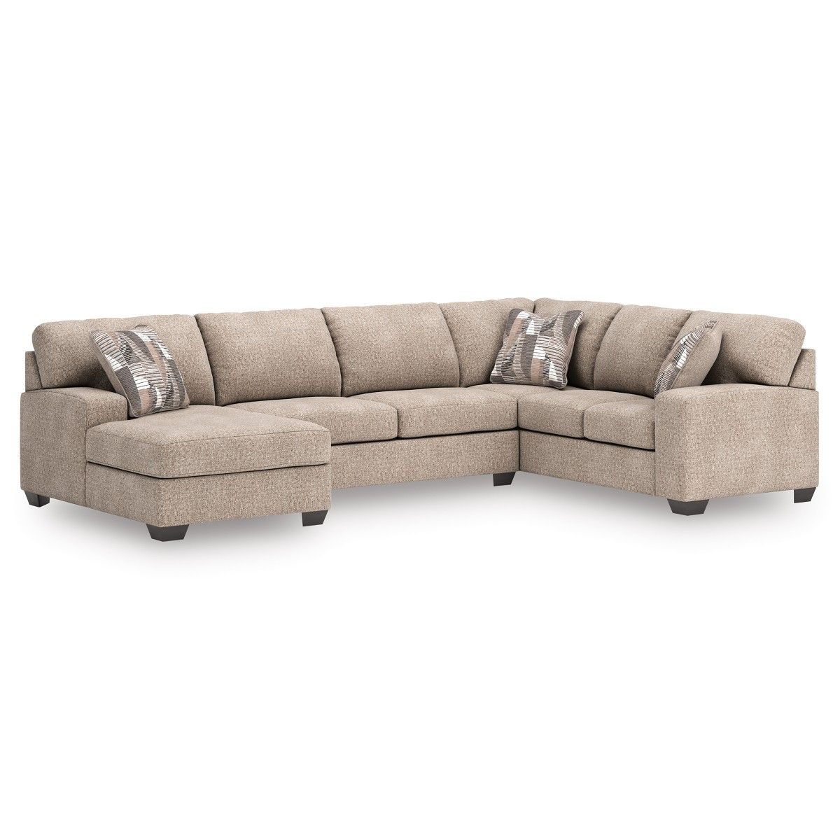 Newellen 3-Piece LAF Sectional With Chaise In Hemp 48404S1