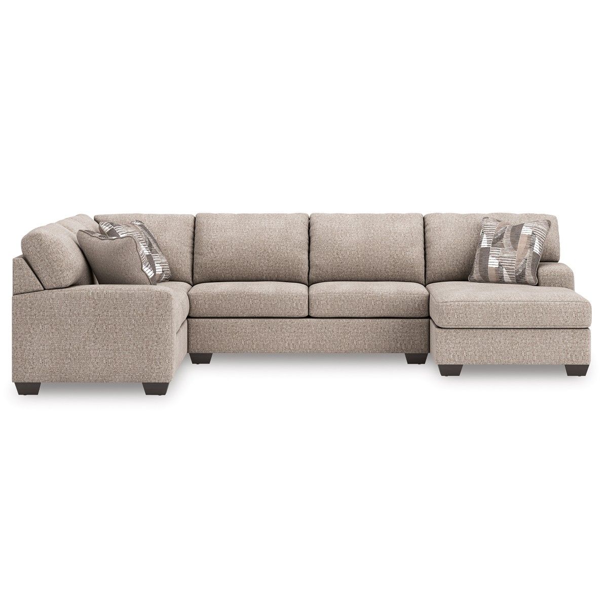 Newellen 3-Piece RAF Sectional With Chaise In Hemp 48404S2