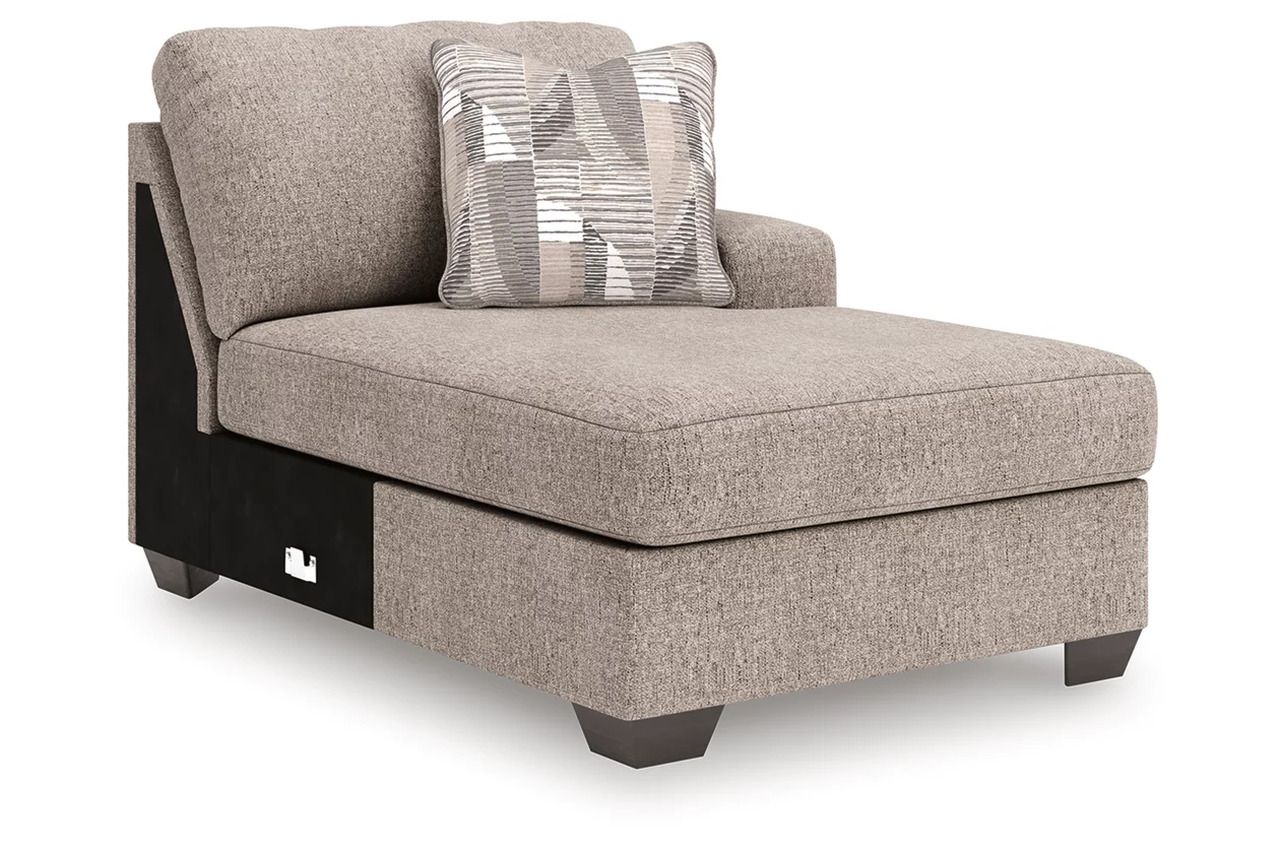 Newellen 3-Piece RAF Sectional With Chaise In Hemp 48404S2