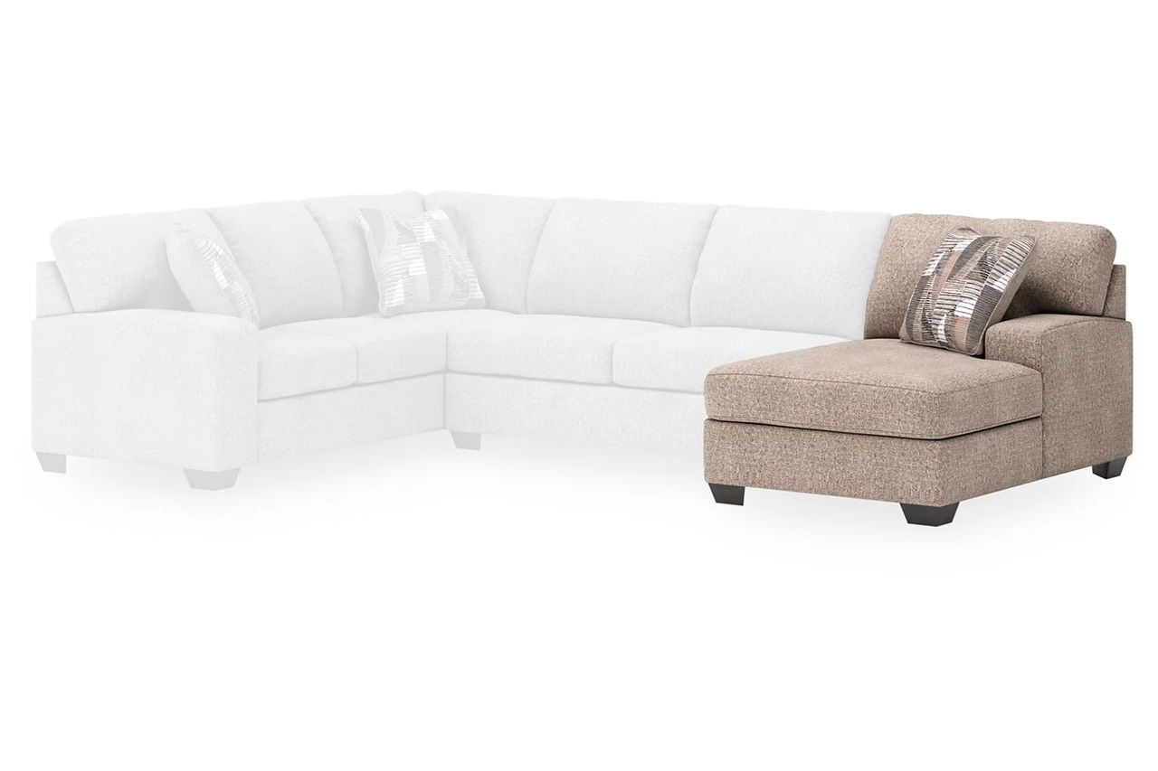 Newellen 3-Piece RAF Sectional With Chaise In Hemp 48404S2