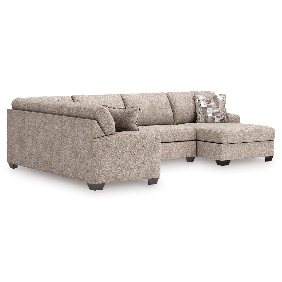 Newellen 3-Piece RAF Sectional With Chaise In Hemp 48404S2