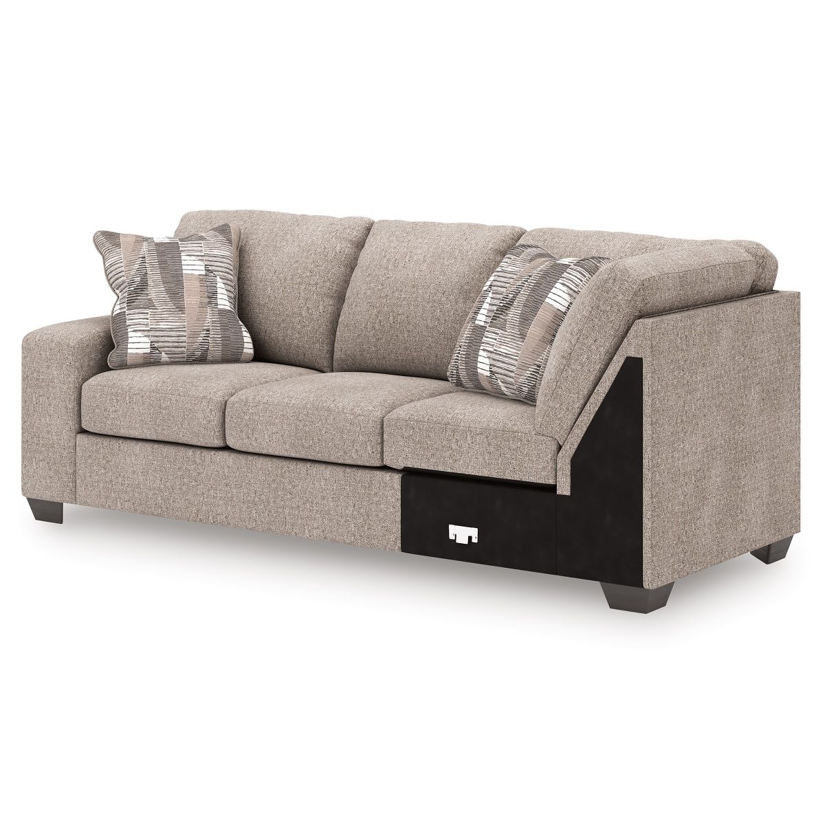 Newellen 3-Piece RAF Sectional With Chaise In Hemp 48404S2