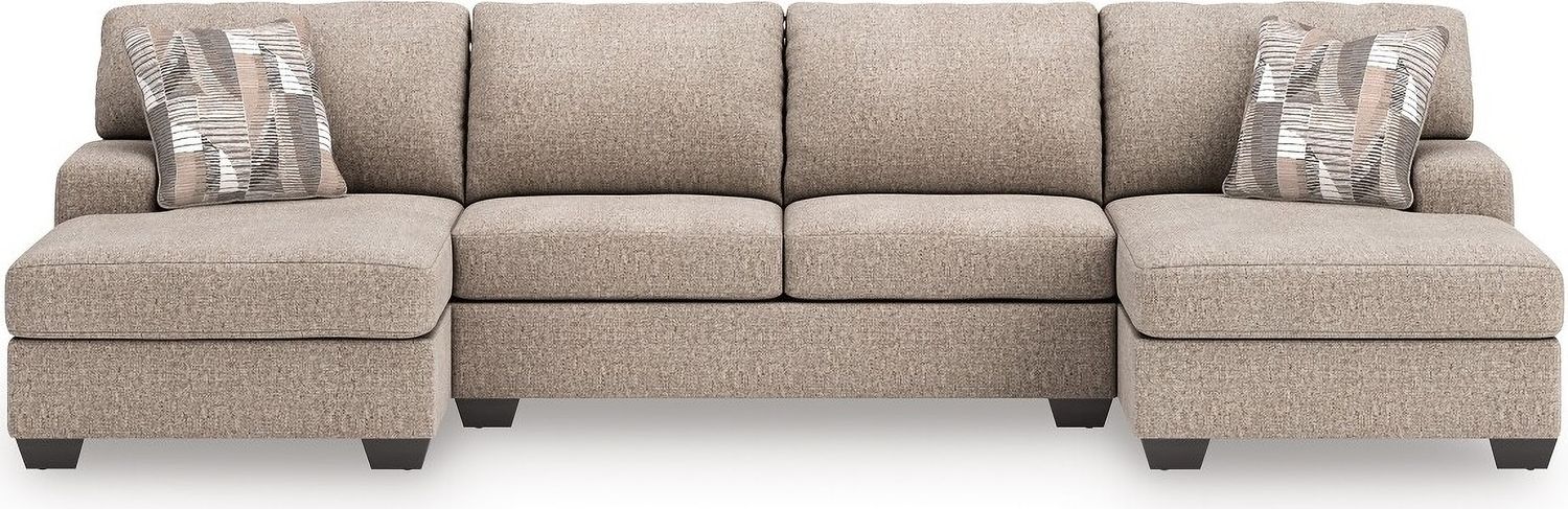 Newellen 3-Piece Sectional With Double Chaise In Hemp 48404S3