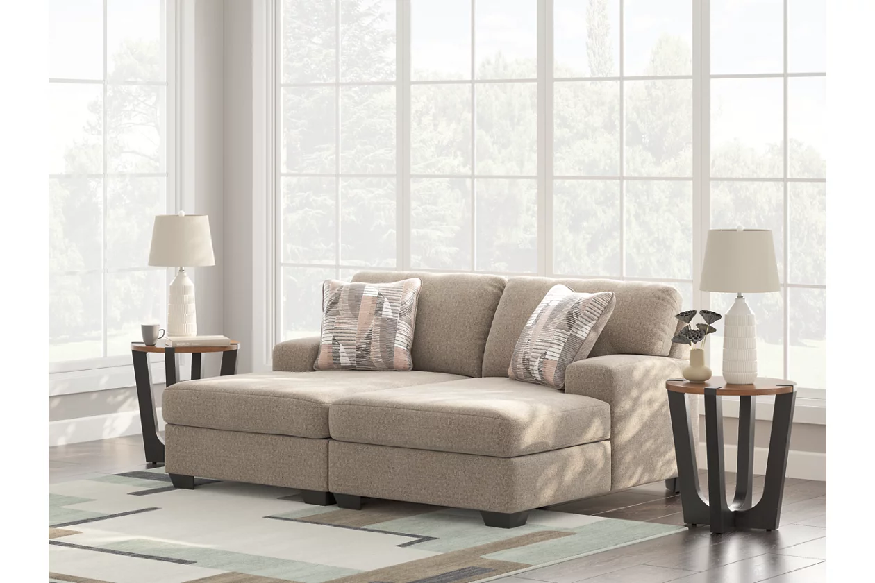 Newellen 2-Piece Super Chaise In Hemp 48404S4
