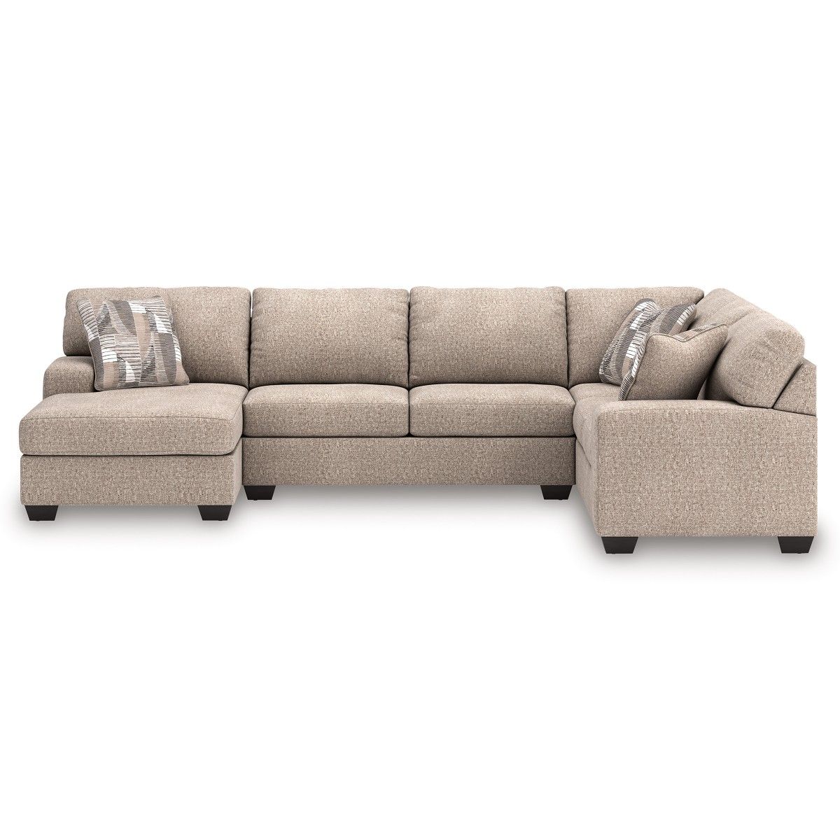 Newellen 3-Piece LAF Sleeper Sectional With Chaise In Hemp 48404S5
