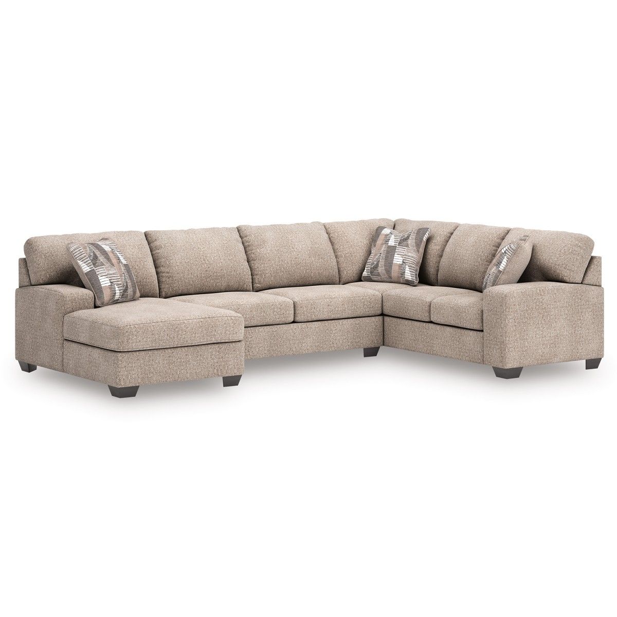 Newellen 3-Piece LAF Sleeper Sectional With Chaise In Hemp 48404S5