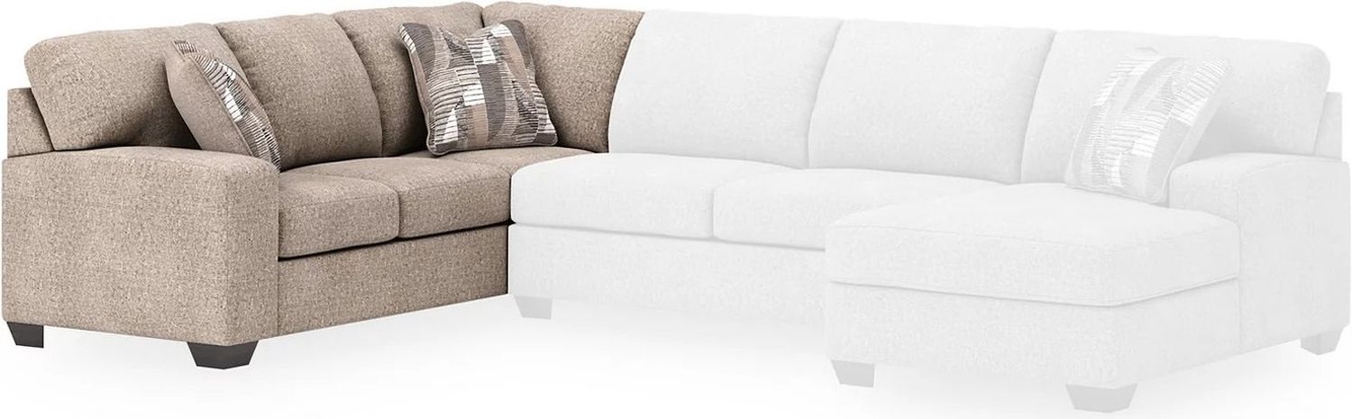 Newellen 3-Piece RAF Sleeper Sectional With Chaise In Hemp 48404S6