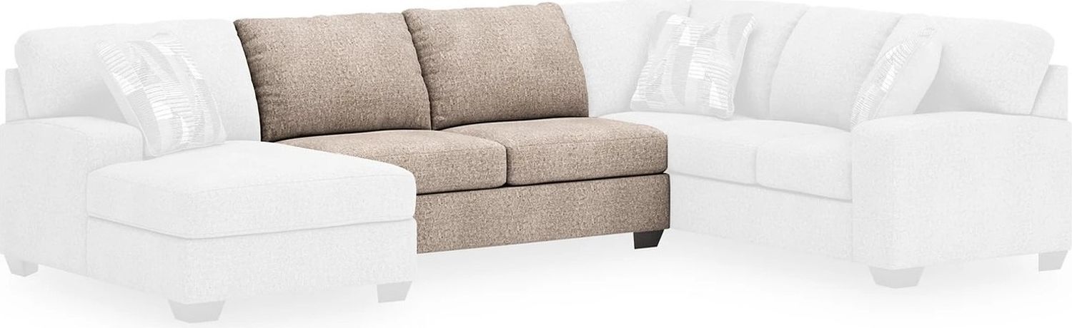Newellen 3-Piece RAF Sleeper Sectional With Chaise In Hemp 48404S6