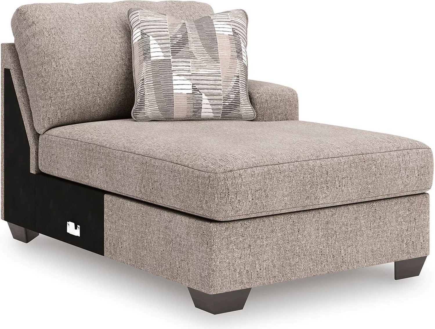 Newellen 3-Piece RAF Sleeper Sectional With Chaise In Hemp 48404S6