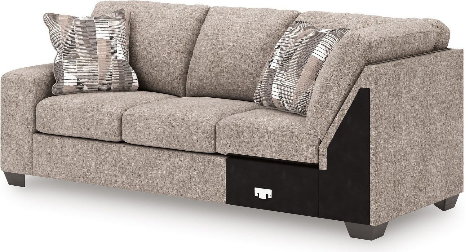 Newellen 3-Piece RAF Sleeper Sectional With Chaise In Hemp 48404S6