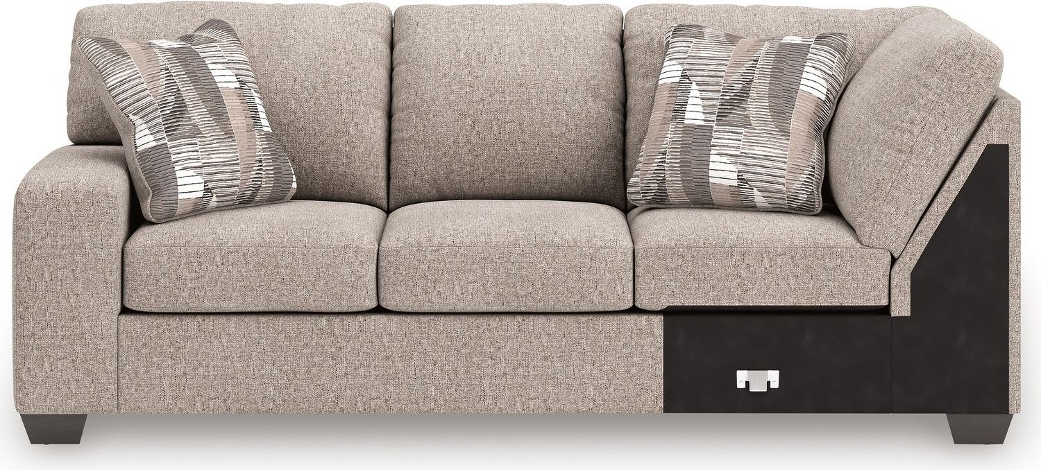 Newellen 3-Piece RAF Sleeper Sectional With Chaise In Hemp 48404S6
