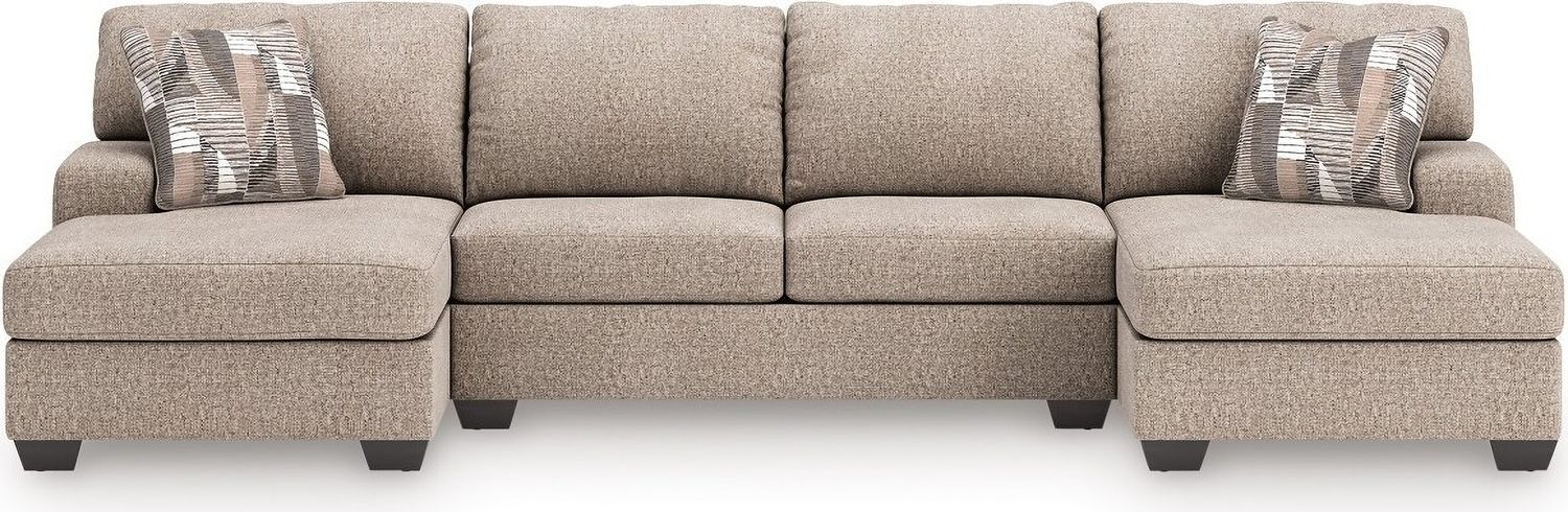 Newellen 3-Piece Sleeper Sectional With Double Chaise In Hemp 48404S7