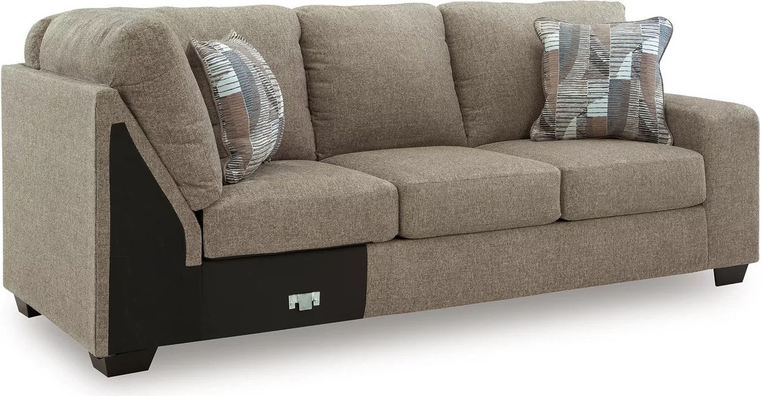 Newellen 3-Piece Sectional and Oversized Ottoman In Hemp 48404U1