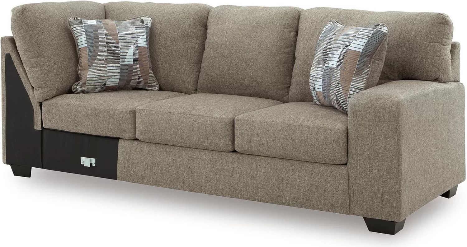 Newellen 3-Piece Sectional and Oversized Ottoman In Hemp 48404U1