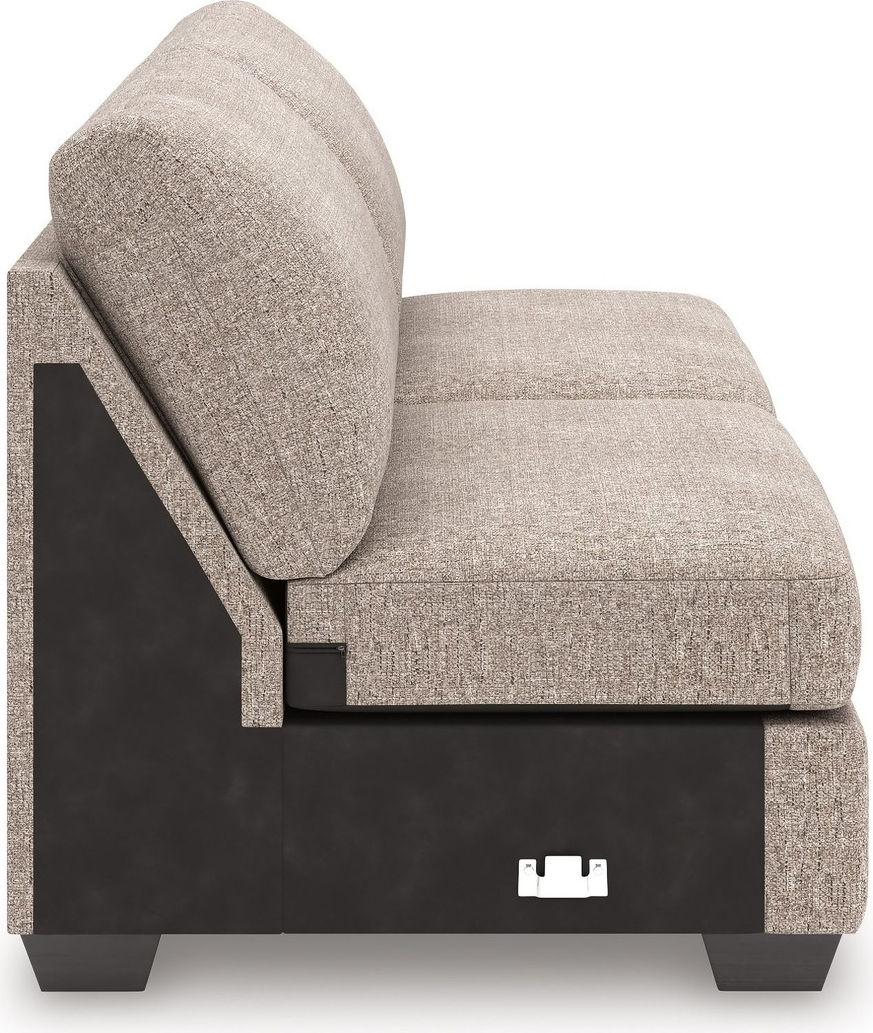 Newellen 3-Piece Sectional and Oversized Ottoman In Hemp 48404U1