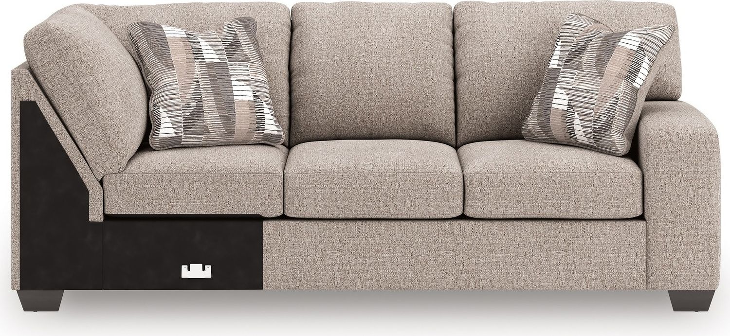Newellen 3-Piece Sectional and Oversized Ottoman In Hemp 48404U1