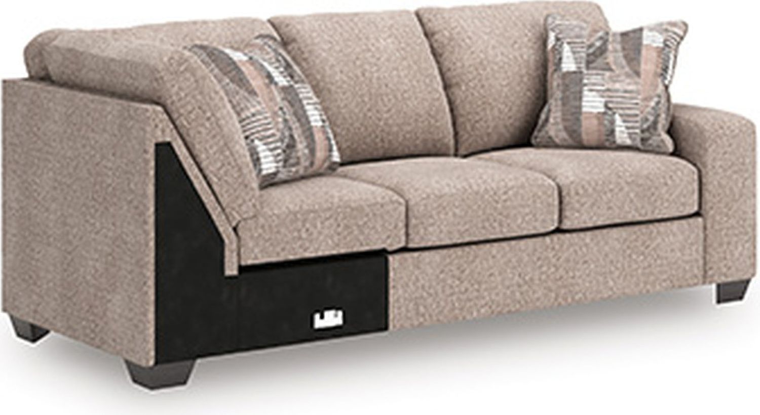 Newellen 3-Piece Sectional and Oversized Ottoman In Hemp 48404U1