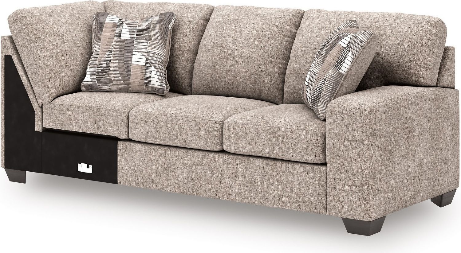 Newellen 3-Piece Sectional and Oversized Ottoman In Hemp 48404U1
