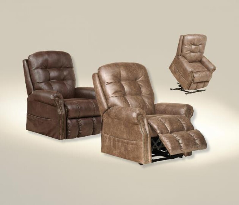 Ramsey 4857 Pwr Lift Lay Flat Recliner w/ Heat & Massage 4857