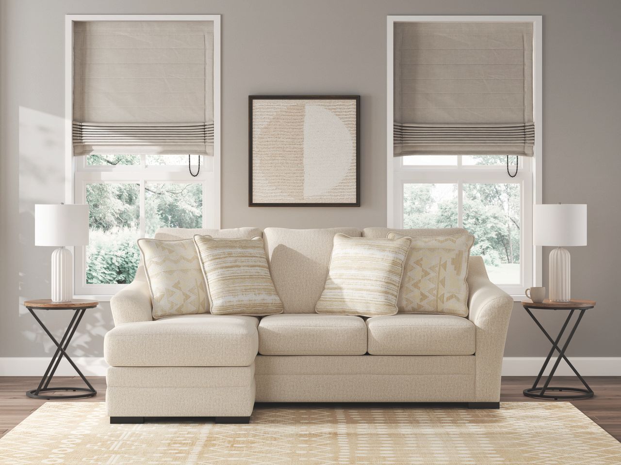 Lango Queen Sofa Chaise Sleeper In Jute 4860268