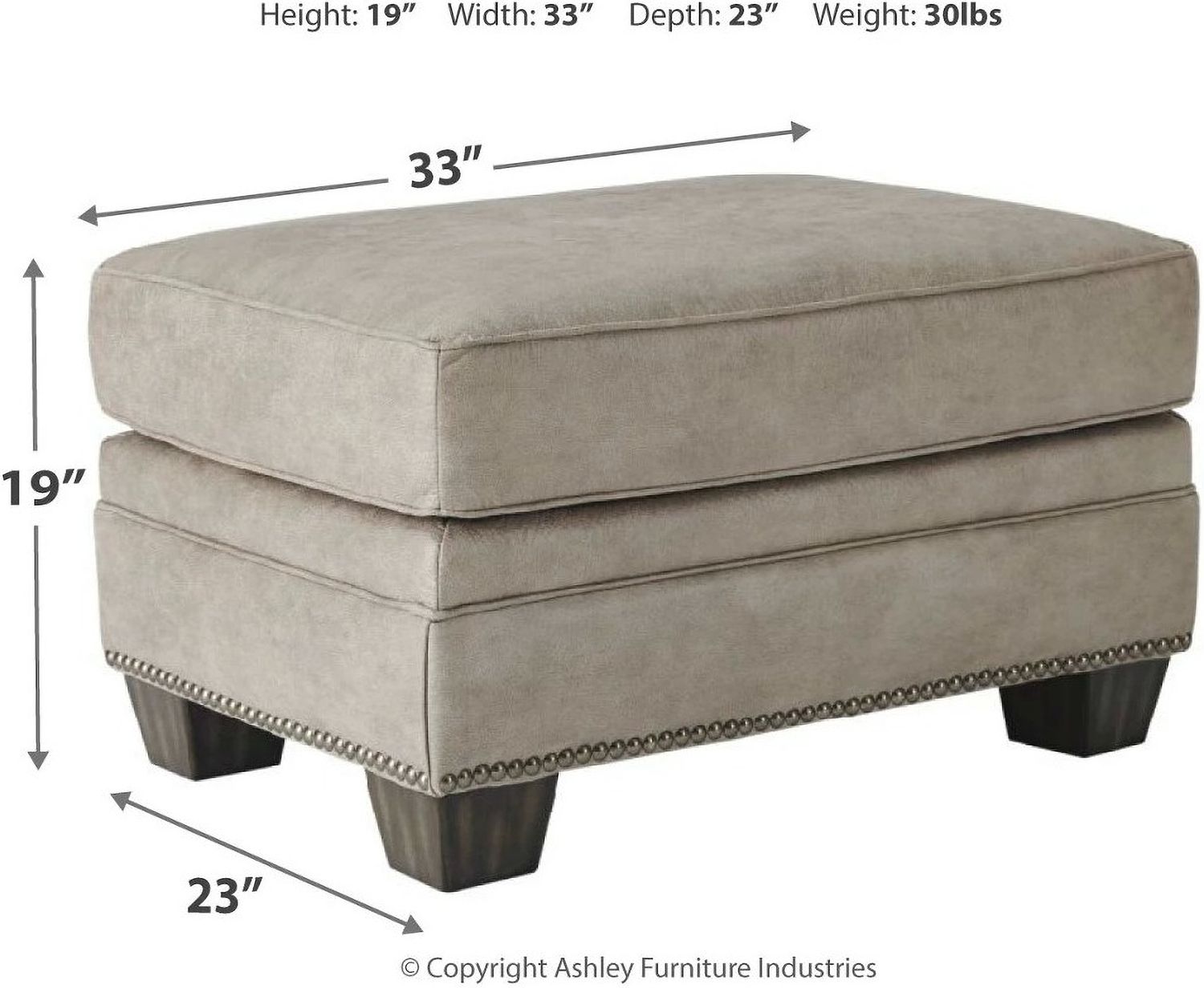 Olsberg Ottoman In Steel 4870114