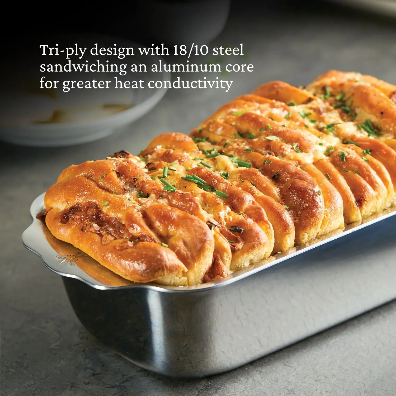 OvenBond Tri-ply Stainless Steel 1-Pound Loaf Pan 48825