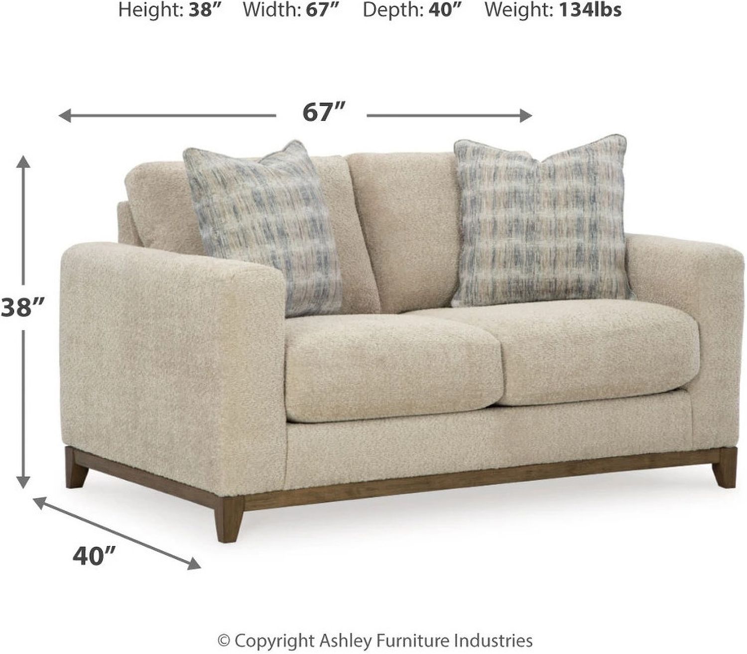 Parklynn Loveseat In Desert 4890235