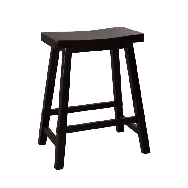 Creations 24 Inch Sawhorse Counter Stool - Black (RTA) 48B1824
