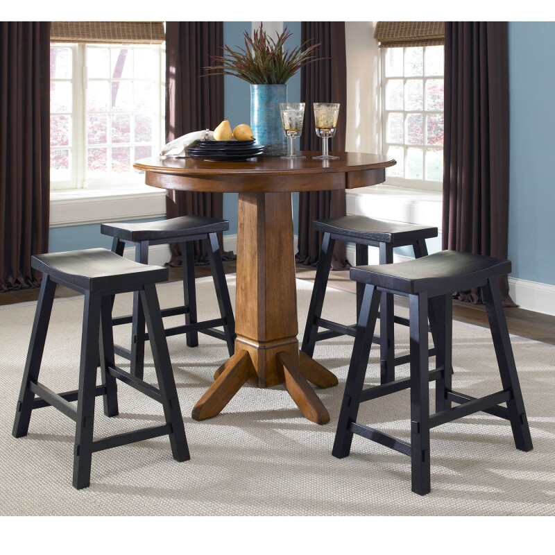 Creations 24 Inch Sawhorse Counter Stool - Black (RTA) 48B1824