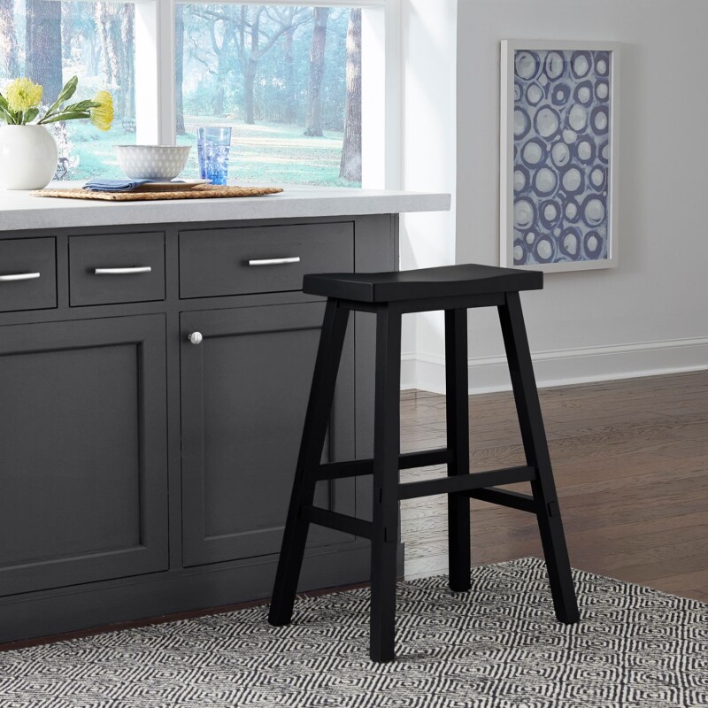 Creations 30 Inch Sawhorse Barstool - Black (RTA) 48B1830